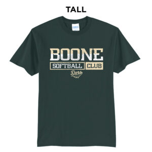 Boone Softball Club Tall Short Sleeve Tee-Dark Green