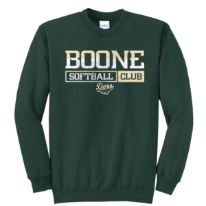 Boone Softball Club Unisex Fleece Crewneck Sweatshirt-Dark Green