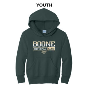 Boone Softball Club Youth Fleece Hooded Sweatshirt-Dark Green