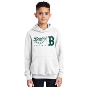 Boone Softball Club youth Fleece Hooded Sweatshirt-White