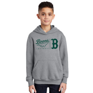 Boone Softball Club Youth Fleece Hooded Sweatshirt-Athletic heather