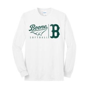 Boone Softball Club Unisex Cotton Long Sleeve Tee- White
