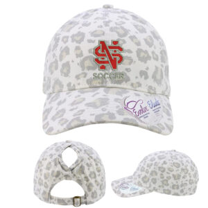 NS Soccer Infinity Her Women’s Garment-Washed Fashion Print Cap -Snow Leopard