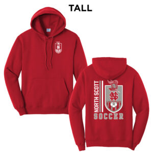 NS Soccer Tall Fleece Hooded Sweatshirt-Red