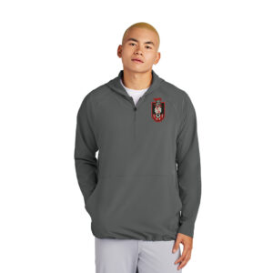 NS Soccer Sport-Tek Men Repeat 1/2-Zip Long Sleeve Hooded Jacket-Iron Grey