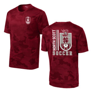 NS Soccer Sport-Tek CamoHex Tee Adult-Deep Red