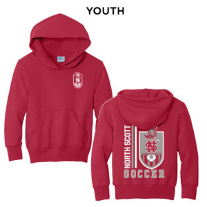 NS Soccer Youth Fleece Hooded sweatshirt-Red
