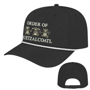 Order of Quetzalcoatl ICON performance rope golf cap-Black/White