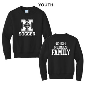 POP Youth Fleece Crewneck Sweatshirt-Black