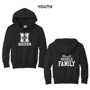 POP Youth Fleece Hooded Sweatshirt-Black
