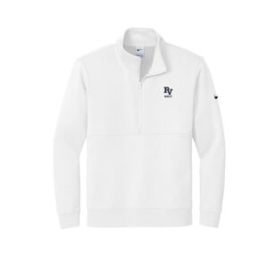 PV Girls Golf Nike Club Fleece Sleeve Swoosh 1/2-Zip-White