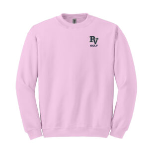 PV Girls Golf Unisex Fleece Crewneck Sweatshirt-Light Pink