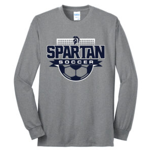 PV Soccer Unisex Cotton Long Sleeve Tee-Athletic Heather