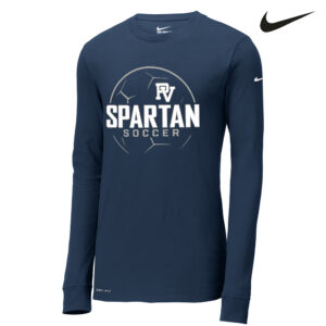 PV Soccer Nike Dri-FIT Cotton/Poly Long Sleeve Tee-College Navy