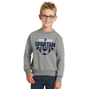 PV Soccer Youth Fleece Crewneck Sweatshirt-Athletic Heather