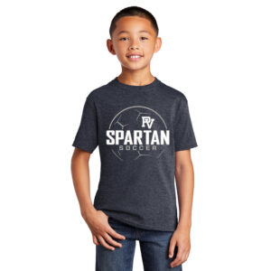 PV Soccer Youth Short Sleeve Tee-Heather Navy