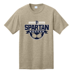 PV Soccer Port and Company CVC Tee Unisex-Desert Tan Heather