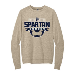 PV Soccer Rah-Rah District Perfect Tri Unisex Fleece Crewneck Sweatshirt-Desert Tan Heather