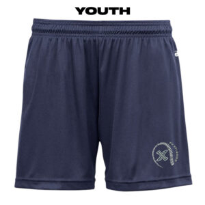 PV Xplosion Badger – B-Core Girls (youth) 4″ Inseam Shorts-Navy