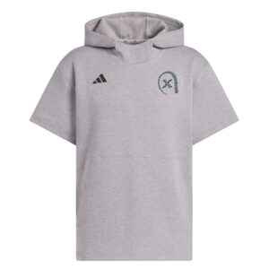 PV Xplosion Adidas  Dugout NWV Short Sleeve Hoodie- Medium Grey Heather