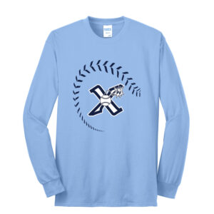 PV Xplosion Unisex Cotton Long Sleeve Tee-Light Blue