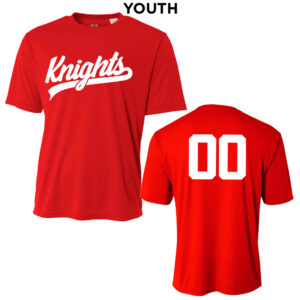 Knights Baseball YOUTH Cooling Performance Tshirt-Scarlet