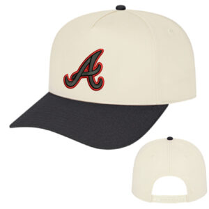 Knights Baseball Cap America Hometown 5 Panel Cap-Cream Black