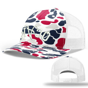 Knights Baseball Richardson Printed Five PanelTrucker mesh snap back cap-Americana Duck Camo