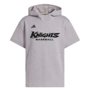 Knights Baseball Adidas  Dugout NWV Short Sleeve Hoodie- Medium Grey Heather