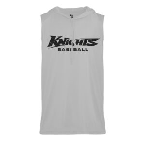 Knights Baseball Badger B-Core Sleeveless Hood Tee Men-Silver