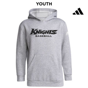 Knights Baseball Adidas Youth Fleece Hooded Sweatshirt- Medium Grey Heather (YS, YM)