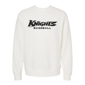 Knights Baseball Independent Trading Midweight-Pigment Dyed crewneck sweatshirt Unisex-White