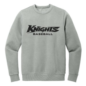 Knights Baseball Rah Rah District Wash Fleece Crew-Gusty Grey