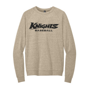 Knights Baseball Rah-Rah District Perfect Tri Fleece Crewneck Sweatshirt Unisex-Desert Tan Heather