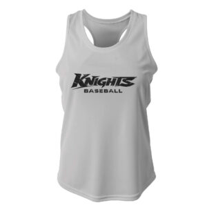 Knights Baseball Women’s Performance Athletic Racerback tank-Silver