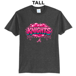 Knights Baseball Tall Short Sleeve Tee-Dark Heather Grey