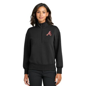 Knights Baseball Mercer and Mettle Women’s Soft Spacer 1/4-Zip-Black