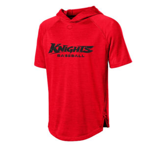 Knights Baseball Evoshield Adult Lightweight Short Sleeve  Baseball Training hoodie 2.0- SCARLET  Heather