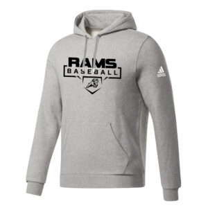 QCA Rams BB Adidas Fleece Hooded Sweatshirt- MedGrey Heather