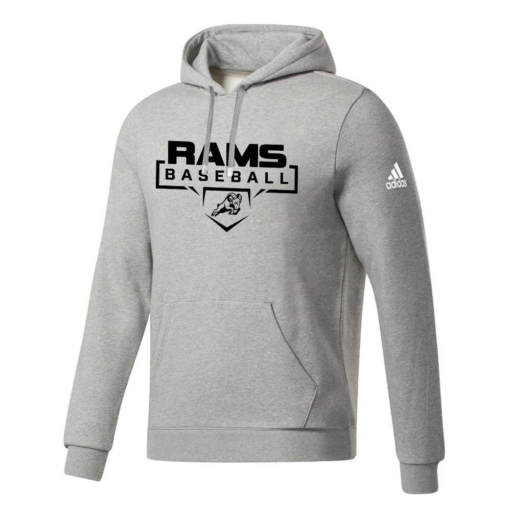 QCA Rams BB Adidas Fleece Hooded Sweatshirt- MedGrey Heather