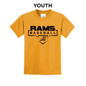 QCA Rams BB Youth Short Sleeve Tee-Gold