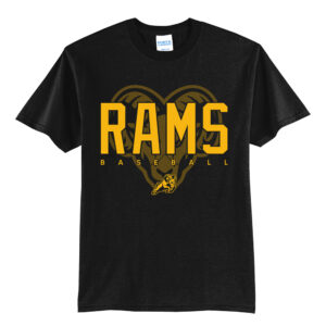 QCA Rams BB Unisex Short Sleeve Tee-Black