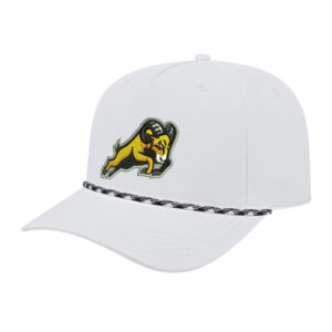 QCA Rams BB ICON performance rope golf cap-White/White/Black