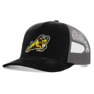 QCA Rams BB Richardson Troutdale Corduroy Cap – Split Color-Black/Charcoal