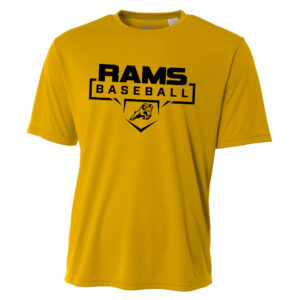 QCA Rams BB Adult Cooling Performance Tshirt -Gold