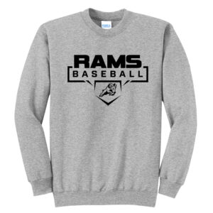 QCA Rams BB Unisex Fleece Crewneck Sweatshirt-Athletic Heather