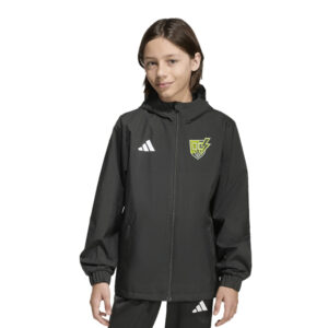 QC Strikers Soccer Entrada26 All Weather Jacket Kids-Black