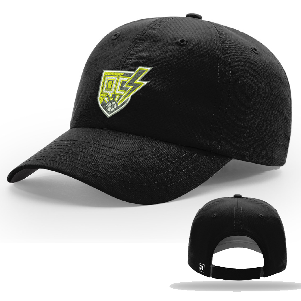 QC Strikers Soccer Richardson Unstructured R-Active Lite Adjustable Cap-Black