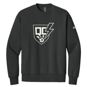 QC Strikers Soccer Next Level Apparel Heavyweight Sweatshirt Adult-Graphite Black