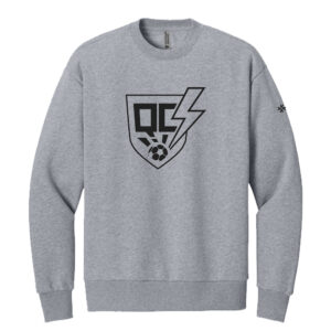 QC Strikers Soccer Next Level Apparel Heavyweight Sweatshirt Adult-Heather Gey